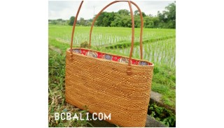 rattan grass ata balinese handbag design full handmade ethnic style